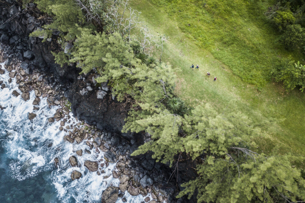 Aerial view of the coast