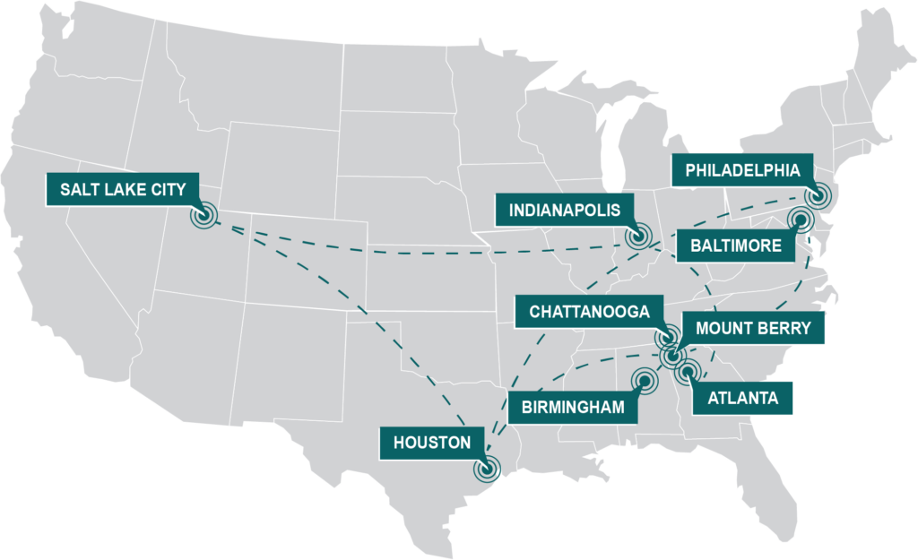 2020 WinShape Teams Summits Map